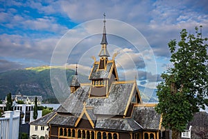 St. Olaf\'s Church, built in 1897, is an Anglican church located Balestrand, Norway