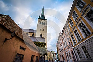 St. Olaf's Church, in the Old Town, Tallinn, Estonia.