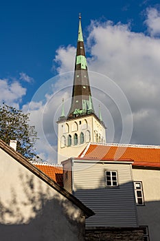 St. Olaf\'s church (Oleviste kirik) tower in Tallinn, Estonia