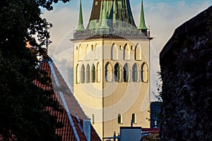 St. Olav\'s church (Oleviste kirik) tower in Tallinn old town, Estonia