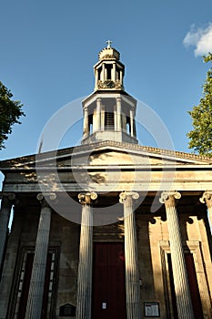 St Pancras New Church, Euston Road in London, UK. photo