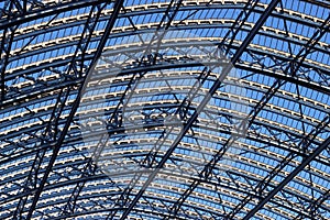 St Pancras steel and glass roof.