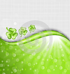 St. Patrick Day background with trefoil