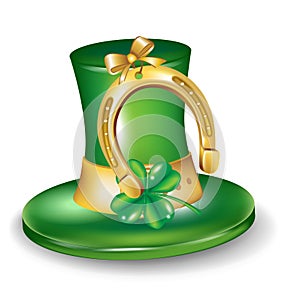 St patrick hat with horseshoe