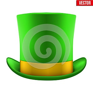 St Patrick hat isolated on white background photo