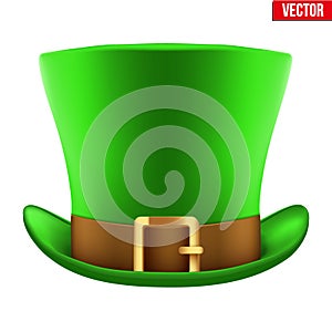 St Patrick hat isolated on white background photo