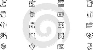St patrick icons High-Quality Vector Icons Collection with Editable Stroke. Ideal for Professional and Creative Projects