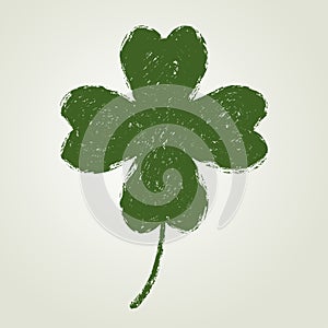 St. Patrick's day background with four leaf clover