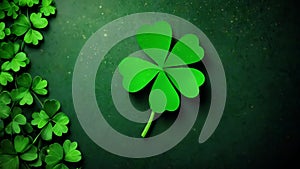 St Patrick\'s Day background , motion graphic, clover, green hat, gold coins, leprechaun hat with clover