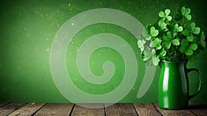 St Patrick\'s Day background , motion graphic, clover, green hat, gold coins, leprechaun hat with clover