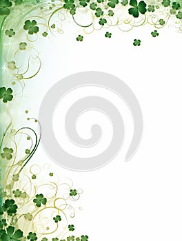 St. Patrick\'s Day background with white copy space