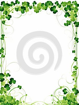 St. Patrick\'s Day background with white copy space