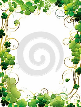 St. Patrick\'s Day background with white copy space