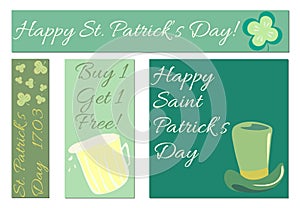 St. Patrick`s Day banners