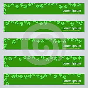 St.Patrick`s Day banners vector collection