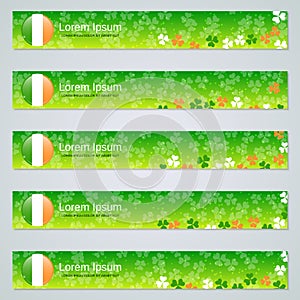 St.Patrick`s Day banners vector collection