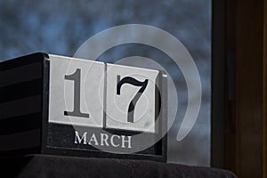 St. Patrick`s Day Block Calendar March 17