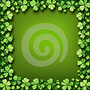 St Patrick\'s Day border of shamrocks