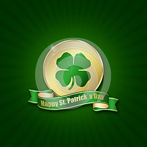 St. PatrickÂ´s Day Coin with Greeting