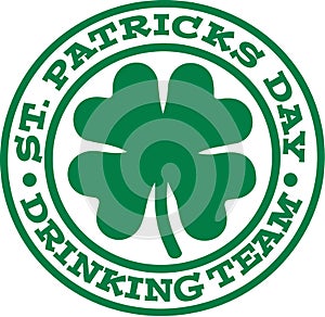 St. Patrick`s Day drinking team badge
