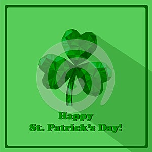 St. Patrick`s Day flat postcard template.