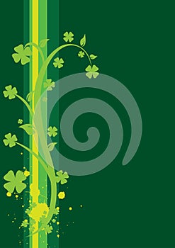 St. Patrick's Day Floral Background - vertical