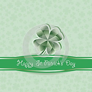 St. Patrick's Day. Green clover background.