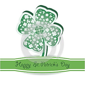 St. Patrick's Day. Green clover background
