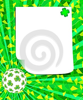 St Patrick's Day greeting card with copy space