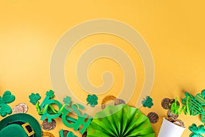 St. Patrick`s Day greeting card, party invitation background