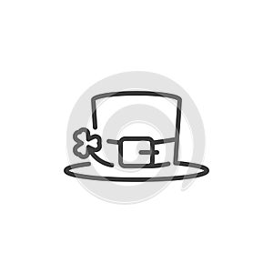 St. Patrick's Day Hat line icon