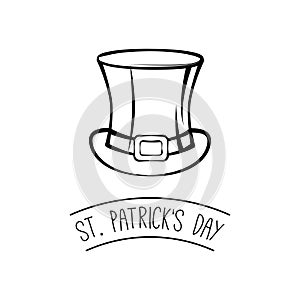 St. Patrick s Day hat. Vector. photo