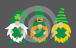 St PatrickÃ¢â¬â¢s Day Irish Gnomes with Shamrock photo