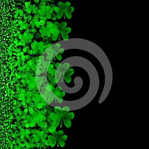 St Patrick&#s Day Irish lucky shamrock sale background