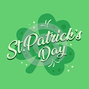 St. Patrick\'s day lettering banner.