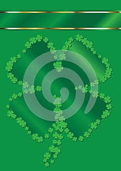 St. Patrick's Day Shamrock Shape Background