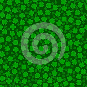St. Patrick`s Day Shamrocks 4 Leaf Clover Background