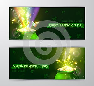 St. Patrick s Day symbol green pot