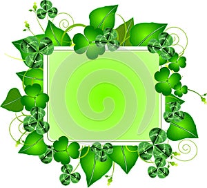 St. Patrick's Day Three Leafed Clover Frame photo