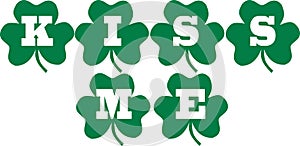 St. Patrick`s Day typographic design Kiss me