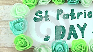 St. Patrick`s Day under florets