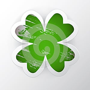 St Patrick`s Day Vector background with Clover. Lucky spring sym