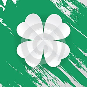 St Patrick`s Day Vector background with Clover. Lucky spring sym