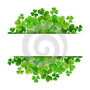 St. Patrick's day vector background with shamrock.