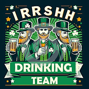 St. Patrick's Day Vector Design with Customizable Space, background