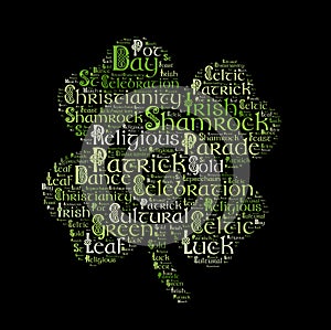 St. Patrick`s day word cloud