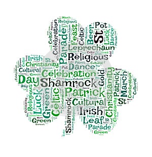 St. Patrick`s day word cloud