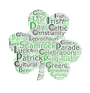 St. Patrick`s day word cloud