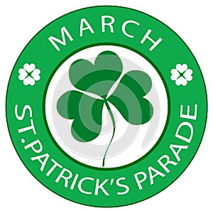 St.Patrick's parade badge