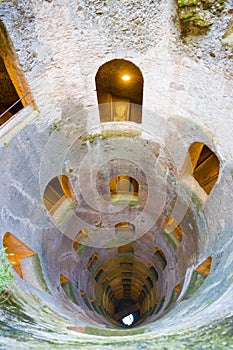 The St. Patrick`s Well 16th century in Orvieto, Umbria, central Italy